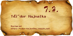 Tódor Hajnalka névjegykártya