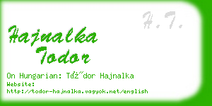 hajnalka todor business card